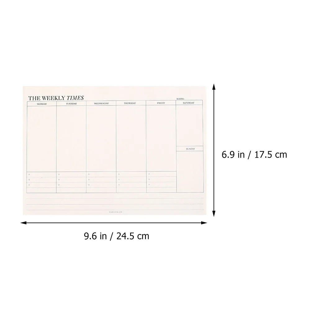 Creative Planner Schedule Notepad Daily Paper Weekly Notebook Business Journal Memo Pad Diary Study Bedroom Office Use Smooth