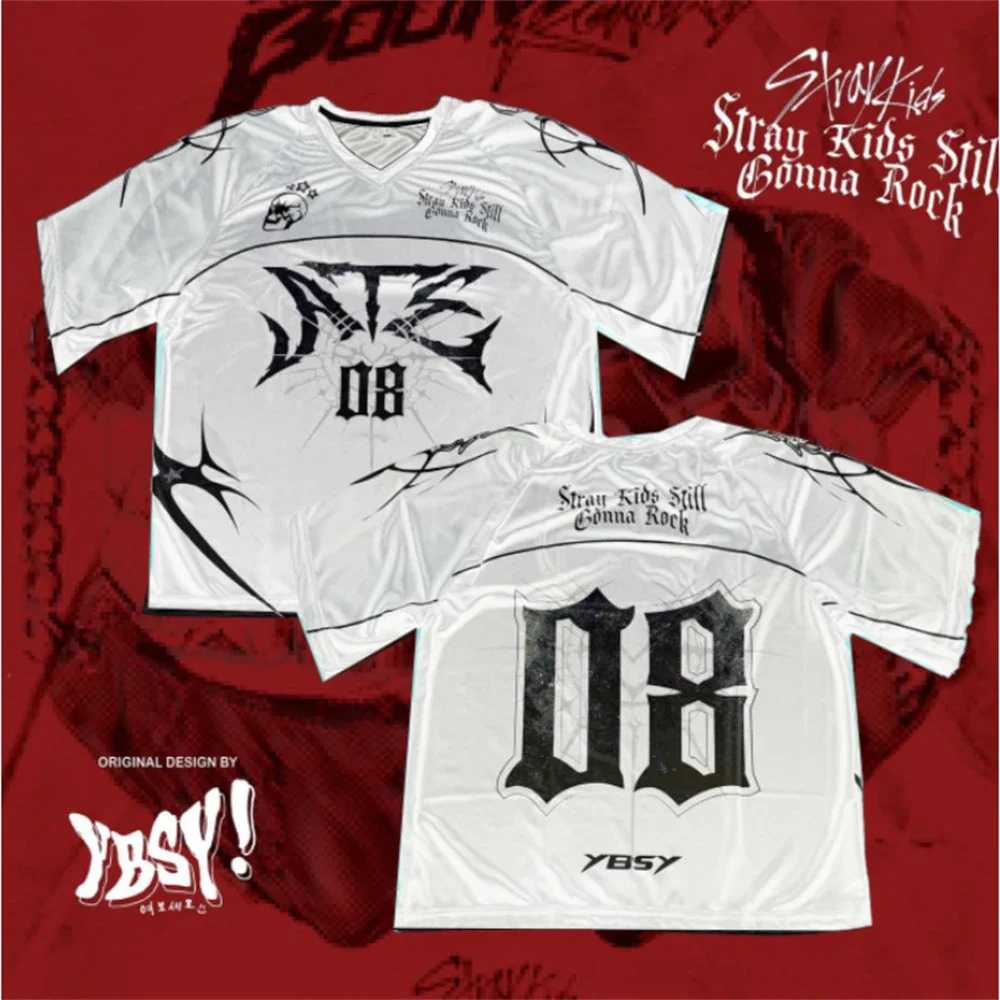 

YBSY! STRAYKIDS JERSEY 3D Print T-Shirt Men New Summer Fashion Crew Neck Short Sleeve Harajuku Street Style Tops