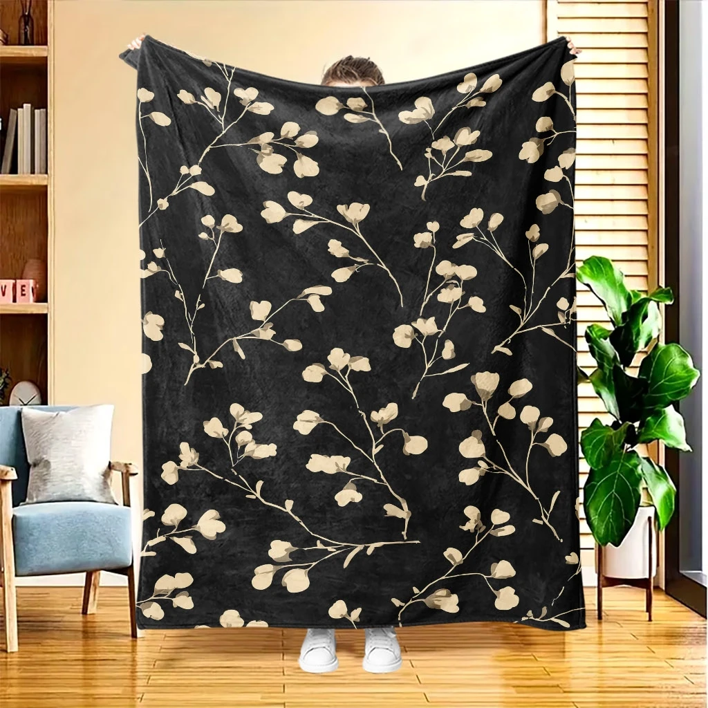 Throw Blanket Minimalist Plant Silhouette Cozy Throw Great Gift For Modern Art Lovers And Contemporary Decor Enthusiasts