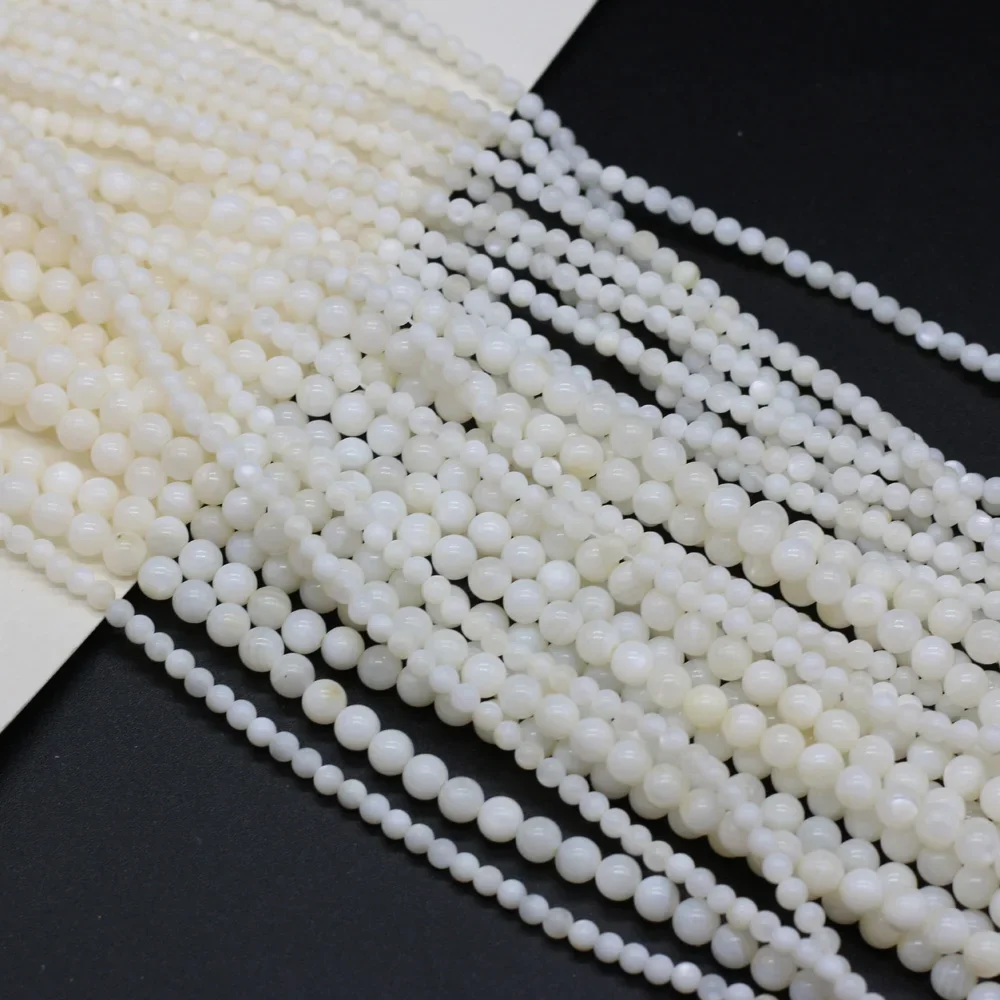 Freshwater Shell Beads Natural White Mother of Pearl Shell Loose Beads for Jewelry Making DIY Necklace Bracelet Earring