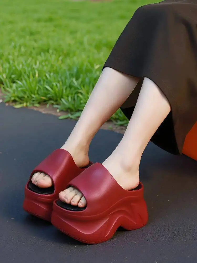 2026 Women Thick Platform EVA Slide Slippers Soft Cloud Cushion Anti Slip Elevated Slides Indoor Outdoor Summer Non Slip Sandals