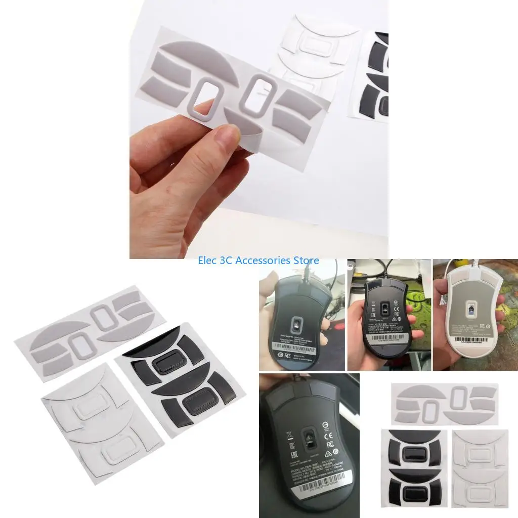 Y51A 2Set Curved Edges for DeathAdder Essential Mouse Feet Mice Skate Pad
