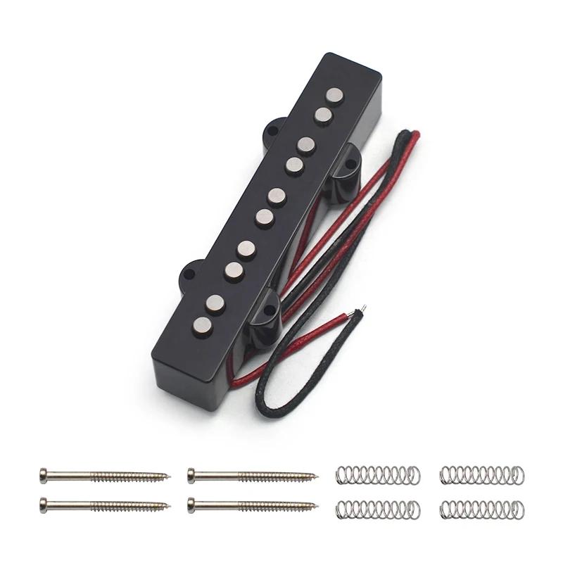 New 5-String Alnico 5 Jazz Bass Pickups Neck-9.6K & Bridge-11.1K Pickup Fit 5 Strings Jazz Bass Guitar Pickup Part