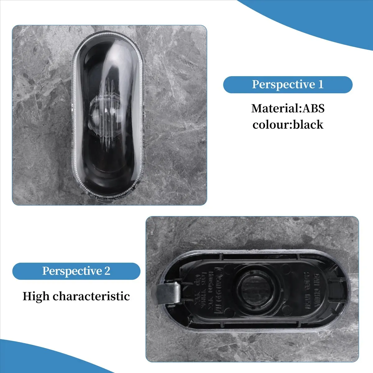 #15Z 2Pc Car Side Marker Turn Signal Warning Light for MK4 Golf Jetta Bora,Side Marker Lamp,(ABS)