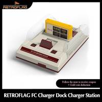 Retroflag FC Charging Dock For Nintendo Switch Joy-Con Controller，Classic Famicom Style with Overcharge Protection LED Indicator