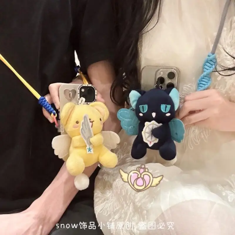 

Japan Anime Card Captor Sakura Can Be Slung Diagonally Plush Mobile Phone Back Clip Phone Hanging Ornaments Girl Birthday Gifts