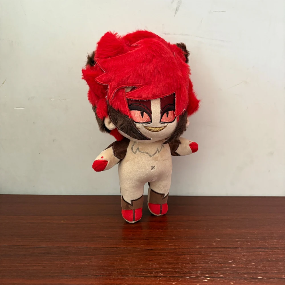

Плюшевая игрушка Аластор из аниме «Отель Хазбин» с милым хвостиком, 24 см, красноволосый, очень забавный, для декора рабочего стола