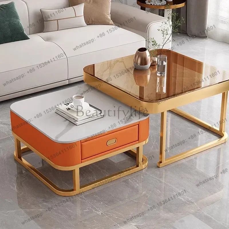 Modern Nordic Coffee Table Trau Metal White Living Room Mobile Coffe Table Minimalist Apartamento Couchtisch Bedroom Furniture