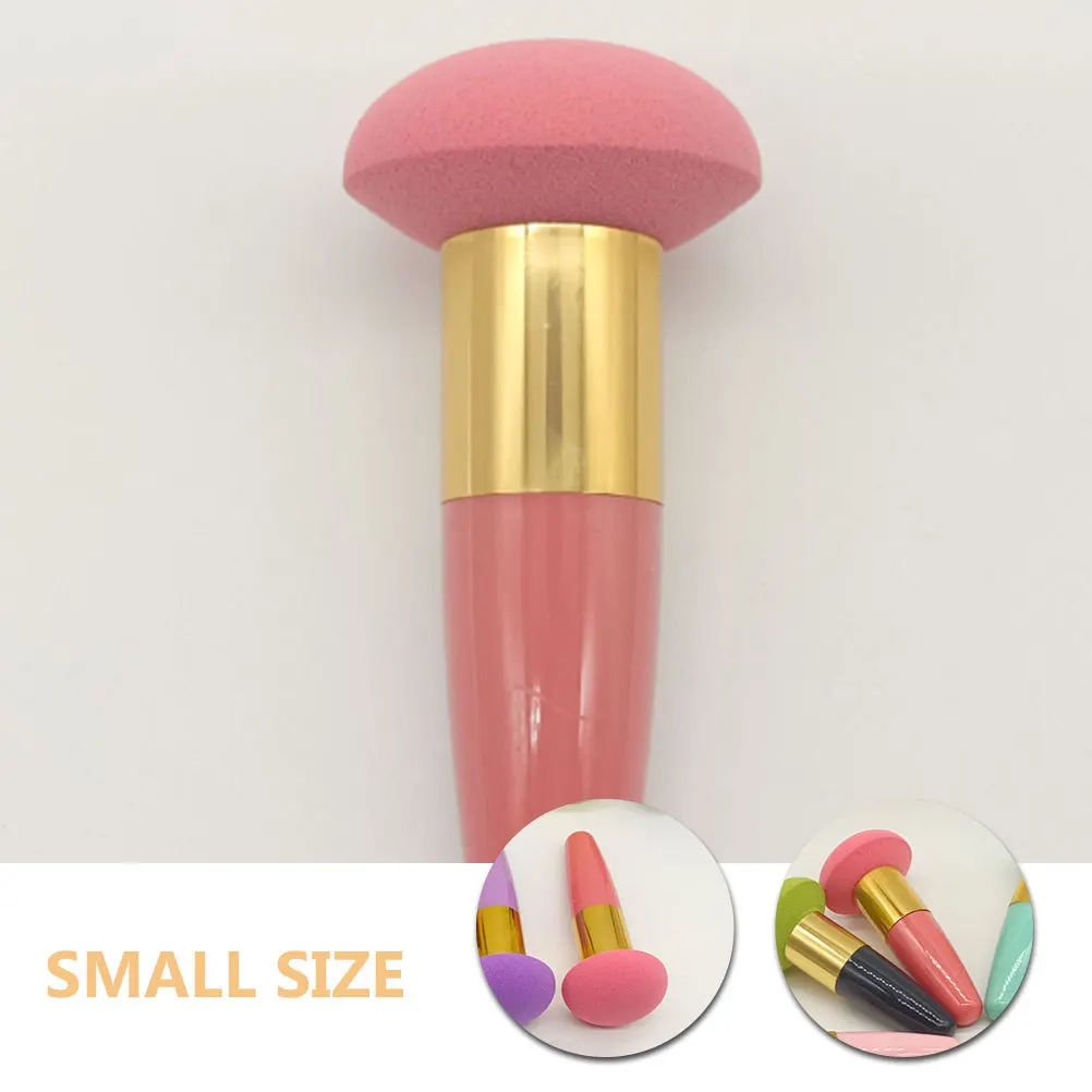 Esponja de base suave, mango de esponja en polvo, esponja de mezcla duradera, herramienta de maquillaje para aplicación de corrector facial