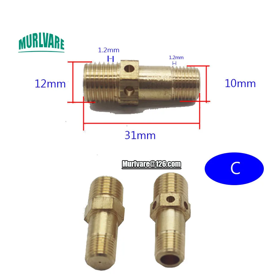 Kitchen Appliances Parts LPG NG Natural Gas Various Gas Integrated Cooker Copper Modified Gas Source Nozzle For Gas Stove