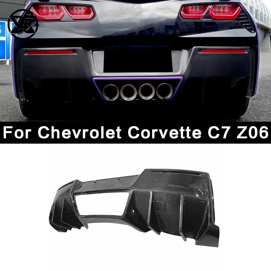 

Для Chevy corvette C7 Z06 2014-2019 задний бампер, спойлер для губ, задний диффузор из углеродного волокна, керамический стиль, сплиттер, комплект для тела