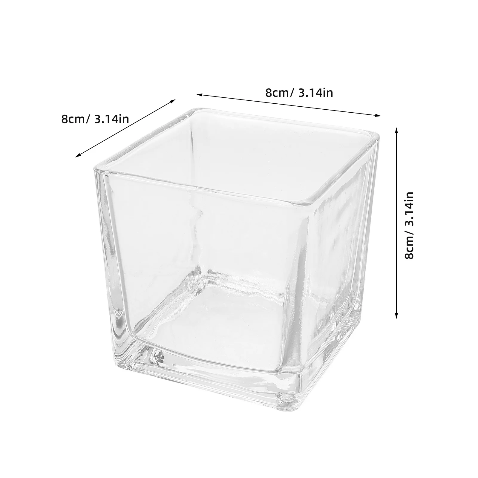 مزهرية زجاجية مربعة شفافة على شكل مكعب سميك مزهرية زهور للنباتات المائية قطعة مركزية لحفلات الزفاف ديكور منزلي حديث