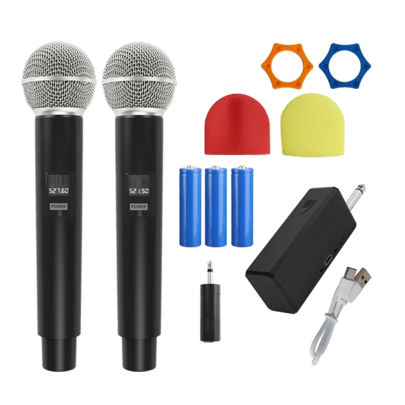 Wireless Handheld Mics with Metal Constructions Cordless Handheld for Performances