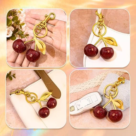 Glitter Red Cherry Shaped Keyc - огляд і ціна Vintage Fashion Ornaments