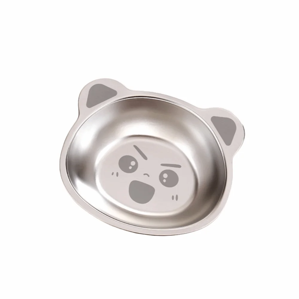 

316 Stainless Steel Kid Meal Bowl Cute Bear Design Eco-Friendly Children Food Container Anti Scalding 350ML Capacity Salad Bowl
