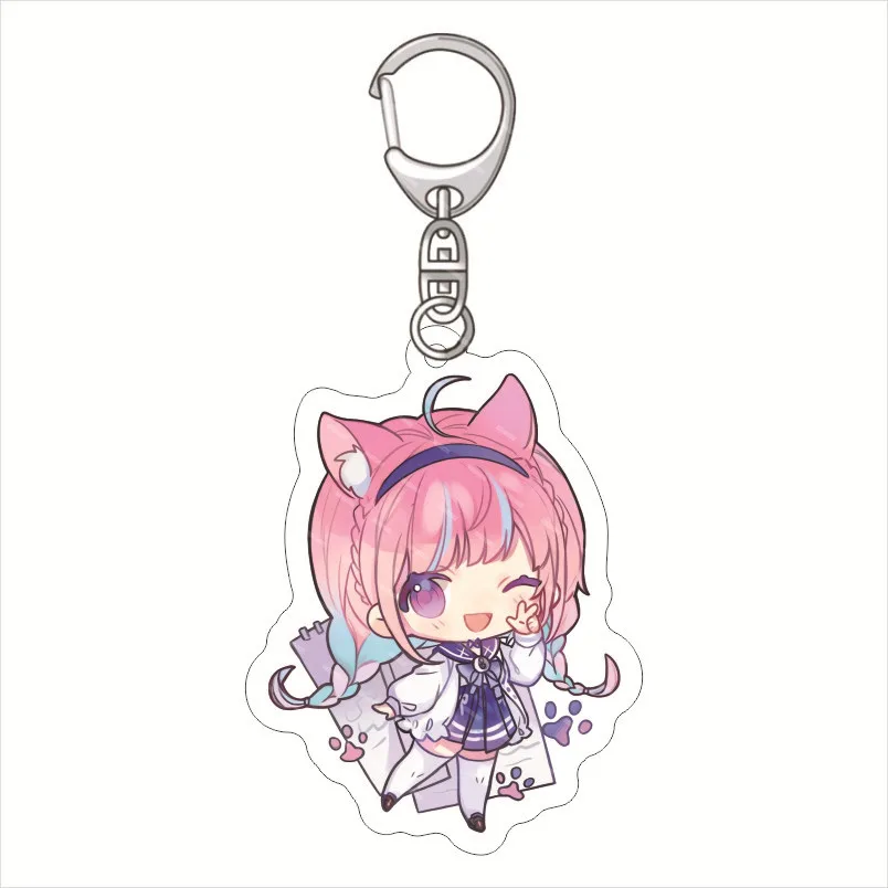 Anime Fashion Hololive Vtuber Figures Cosplay Keychain Inugami Sakura chaveiro cambio chaveiro feminino Suisei Acrylic Key GiftS