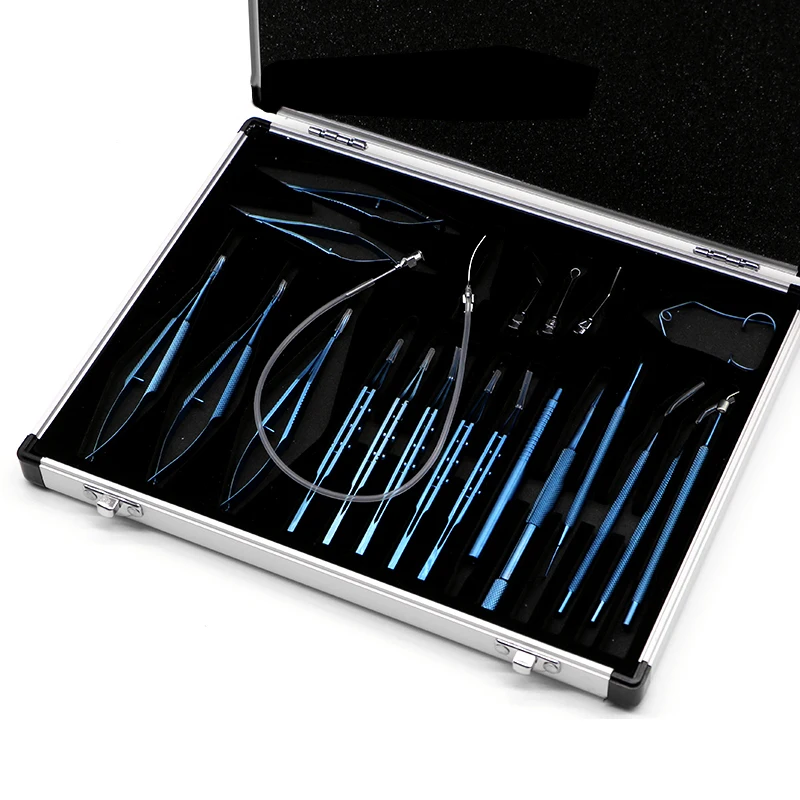 Pet surgical instruments 21pcs ntraocular Set Surgical Instrument Eye Micro Surgery Tools