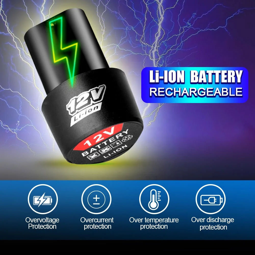Imagem -06 - Bateria de Lítio 12v 1500mah Bateria Recarregável para Moedor de Ângulo Chave de Fenda Elétrica Broca Bateria Sobressalente ue Eua au Reino Unido