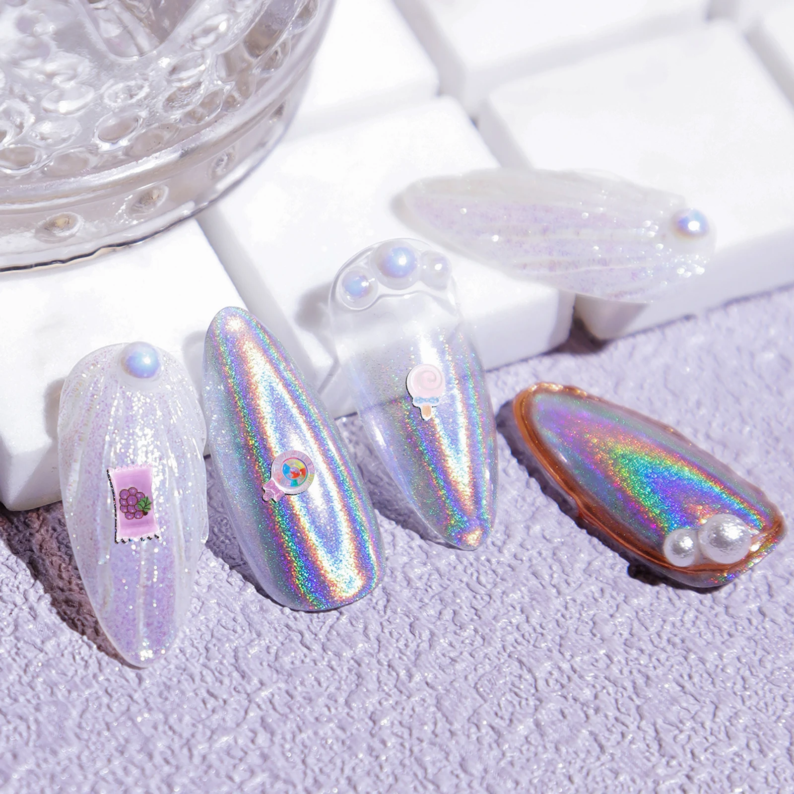 

40pcs Charms Cartoon Candy Decorations Resin Sweets Accessories Decorative Nail Charm Nail Charms Decors Manicure DIY Ornament