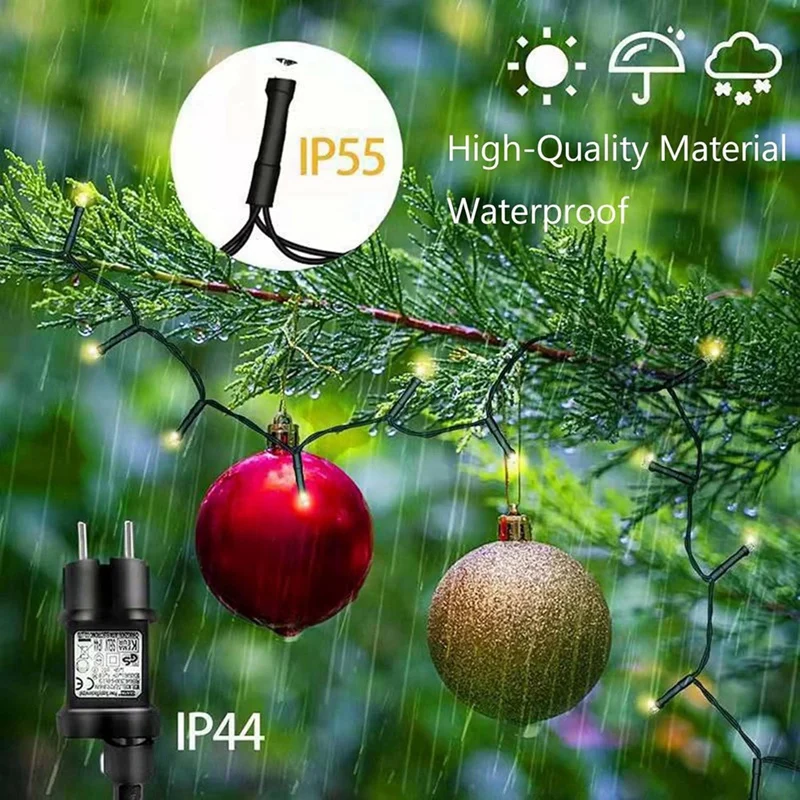 Christmas Tree Lights IP65 Water Proof 16 Lines 8 Modes Christmas Lights Indoor Decorations US Plug