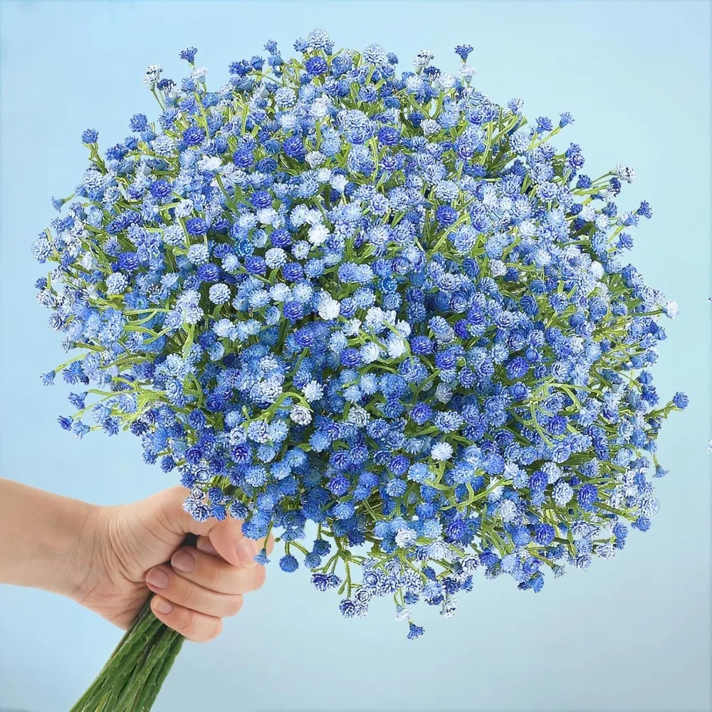 52cm Artificial Sky Stars Flowers Bouquet Blue And White Party Christmas Home Decoration Photography Props Plant Wedding Decor