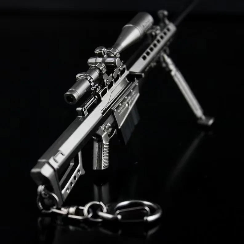 Detachable magazine alloy mini Barrett pistol 17CM sniper rifle model gun desktop decoration for boys, adult Christmas gift