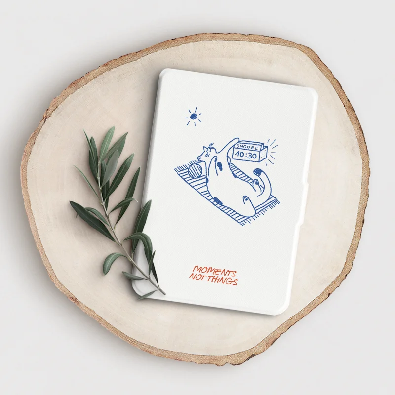 Twosheep Case for Kobo Clara BW / Clara 2E / Clara Colour｜6" Flip Cover TPU Soft Shell｜Cat Line Art Illustration view 6