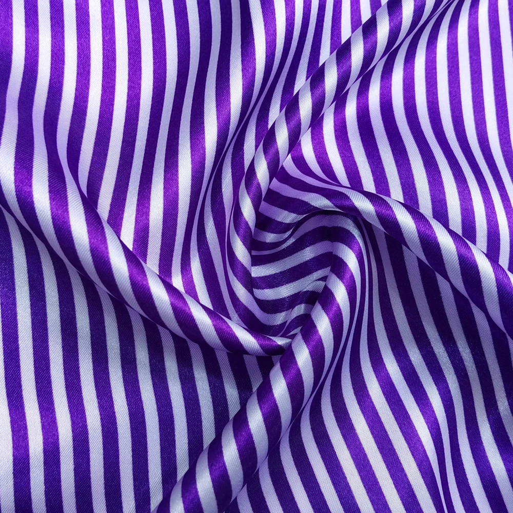 Satin-Stoff 58 Zoll Breit | 2 Meter | 5 Meter | Gestreiftes Material Futterstoff Seidiger Satin Großhandel – Detail 5