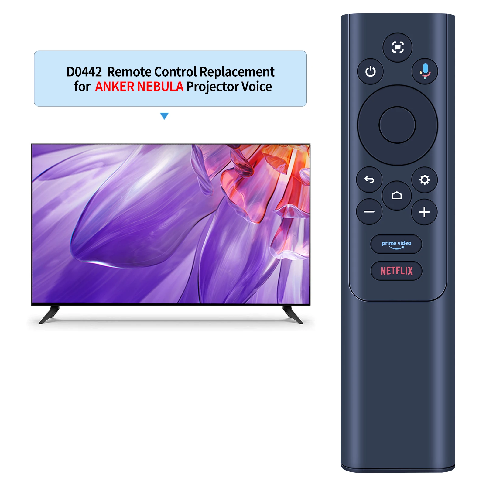 جهاز تحكم عن بعد D0442 جديد لجهاز عرض NEBULA Mars 3 Air GTV مع صوت