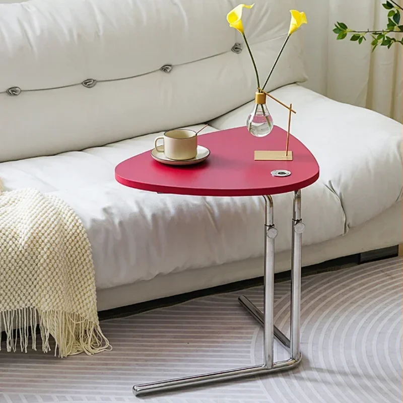 Medieval stainless steel coffee table modern minimalist internet famous side table small apartment light luxury furniture