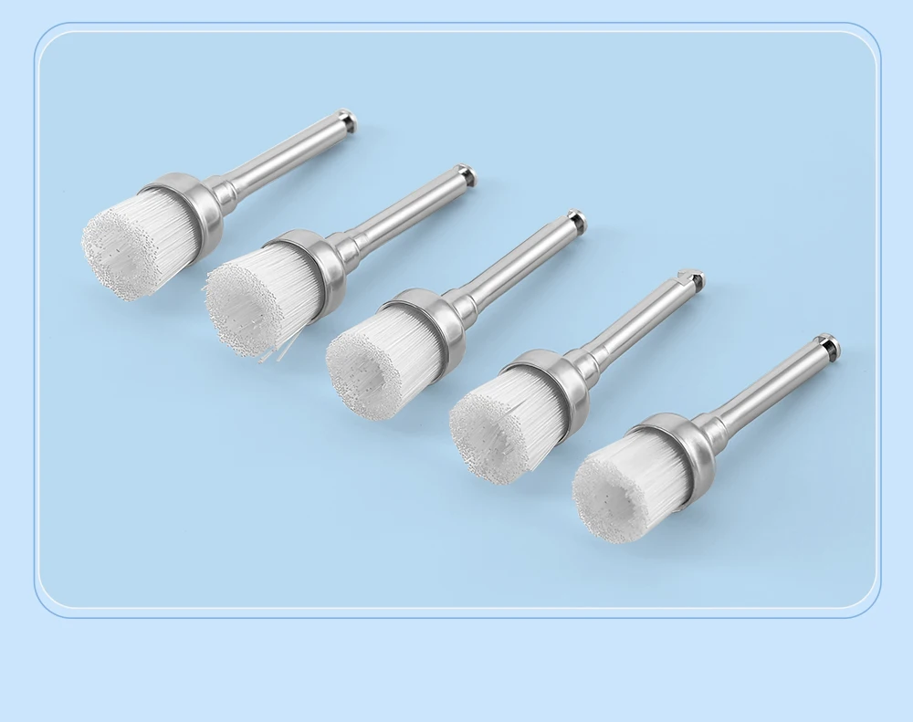 100 Stück/Box AZDENT Dental Nylon Polierbürsten Schüssel/flache Form Latch Typ (RA) Einmalgebrauch – Detail 8