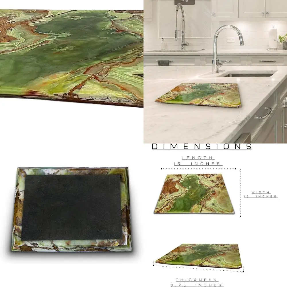 

Eco-Friendly Dual-Purpose Cutting Board: Perfect for Cheese and Pastry, with Non-Slip Surface and Handcrafted Edges, 12x16 inche