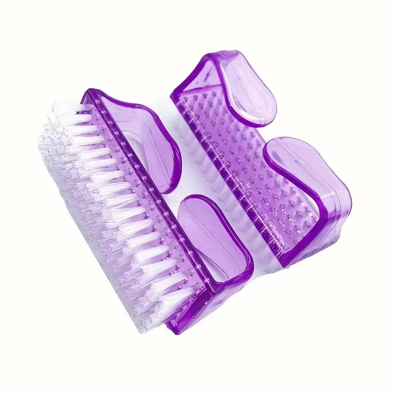 1 cepillo para limpiar uñas, cepillo para uñas de los pies, cepillo para uñas, cepillo para dedos, cepillo duro, cepillo de limpieza, herramienta para decoración de uñas, consumible de plástico