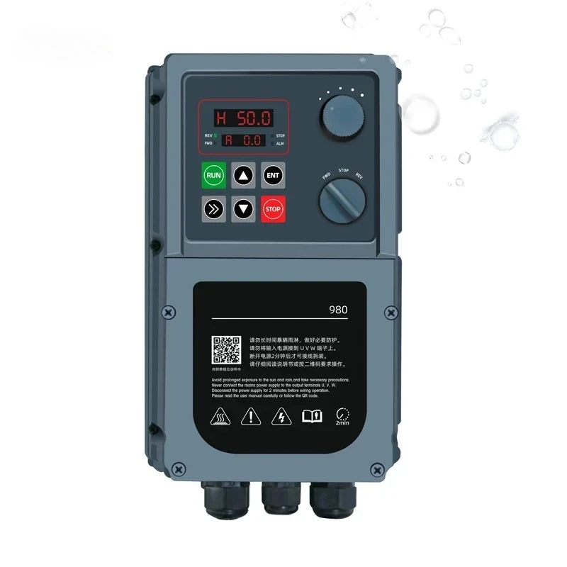 Variable Frequency Drive Pump Inverter IP66 Waterproof Dustproof VFD 3 Phase 5.5kw 7.5kw 380v