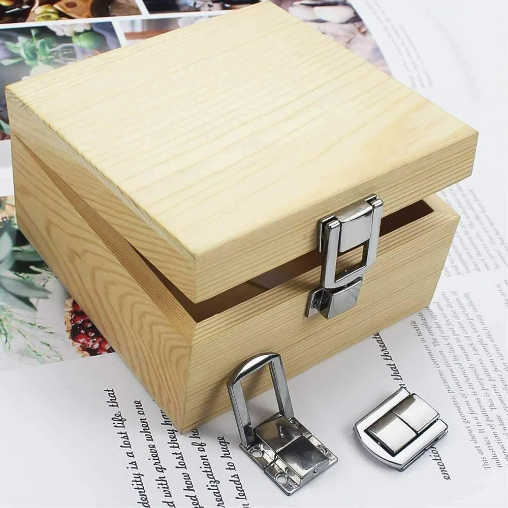 

10 Pc Zinc Alloy Box Latch Clasp Small Toggle Catch Lock Jewellery Box Latch Clasps With Screws Hardware