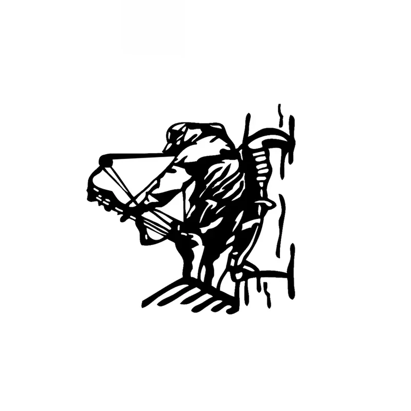 

Car Stickers Funny Archery Fitness Decoration PVC Car Modeling Stickers High Quality Decals Waterproof Black/white,13cm*12cm