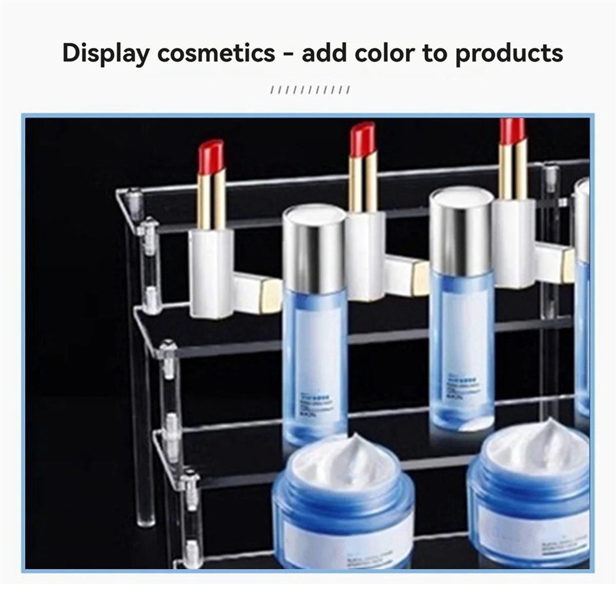 

N38R_Acrylic 4-Tier Step Display Rack for Place Figures, Dolls, Anime