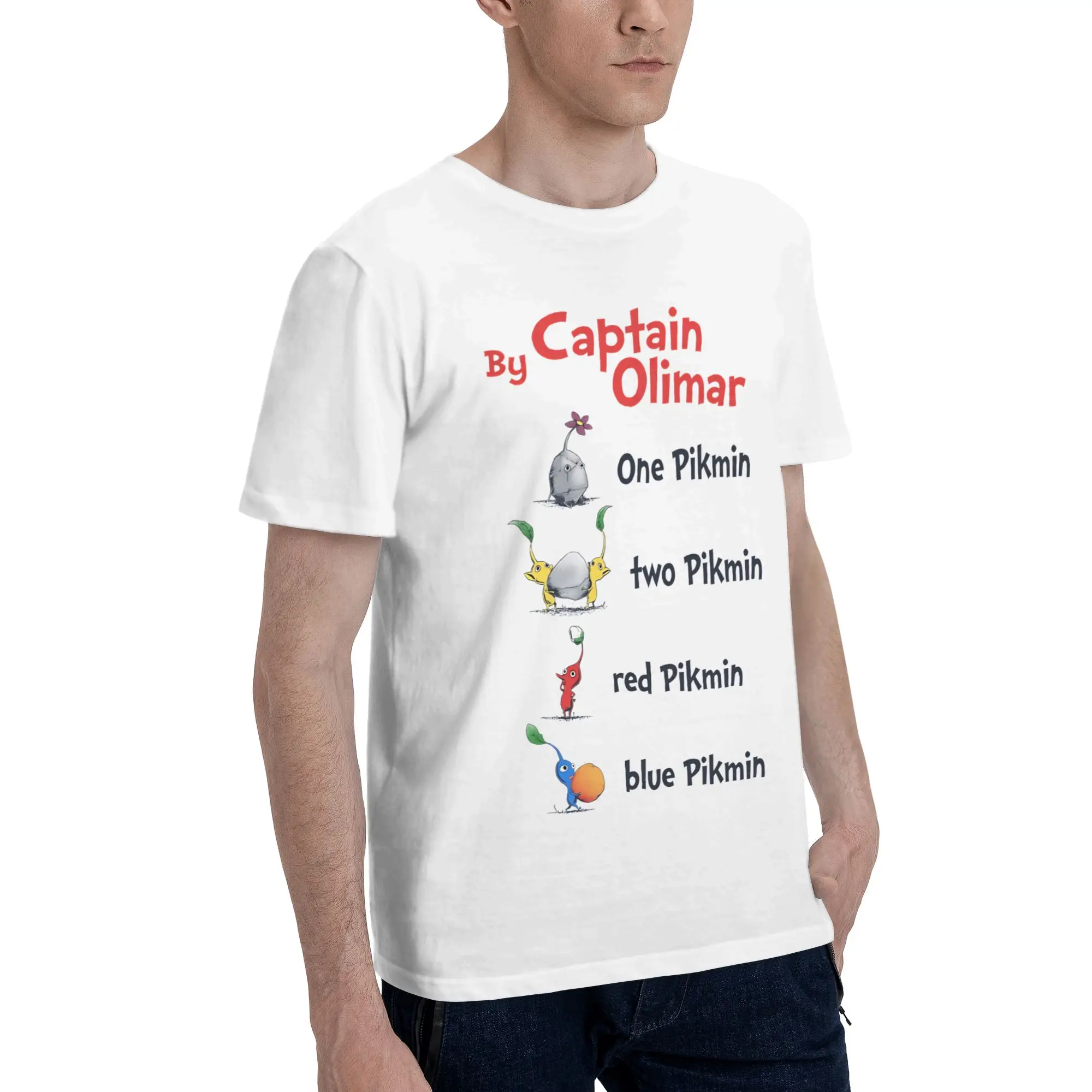 Seuss one two red blue Men's T Shirt Pikmin Humorous T Shirt Short Sleeve Round Neck 100% Cotton Birthday Gift Clothing T-Shirt