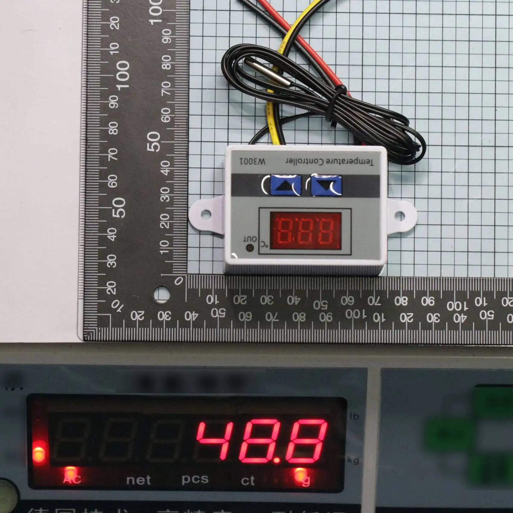 ABAN Digital Temperature Controller Display Thermostat Control Switch and Thermistor Sensors Temperature Probe(220V 1500W)