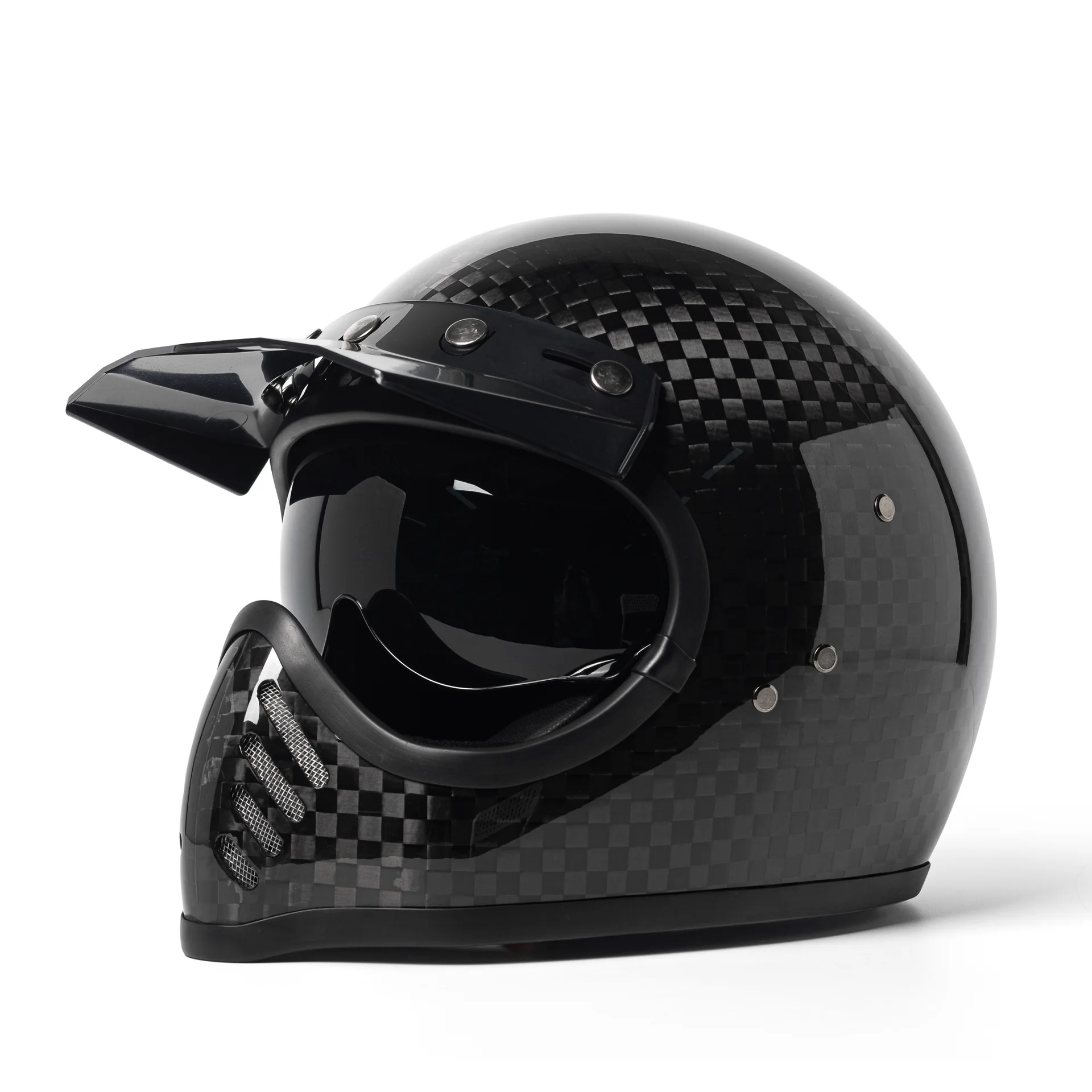 Carbon Fiber 12K Helmet Motorcycle Full Face Cascos Kask Moto De Capacetes Safety Riding Parts Motocross Racing Casque DOT ECE