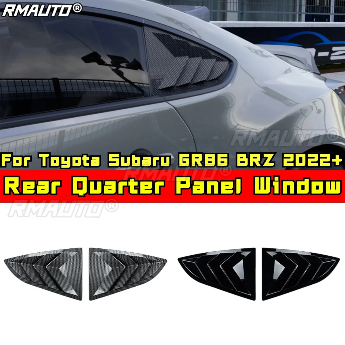 

For Toyota Subaru GR86 BRZ 2022+ Body Kit Side Rear Window Louver Shutter Cover Rear Quarter Panel Window Car Accessories