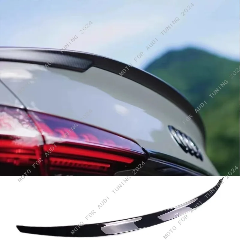 For Audi S4 B9 A4 B9 Facelift 2016-2024 ABT Style Car Rear Trunk Boot Spoiler Wing Rear Roof Lip Spoiler Cap Rear Trunk Lid