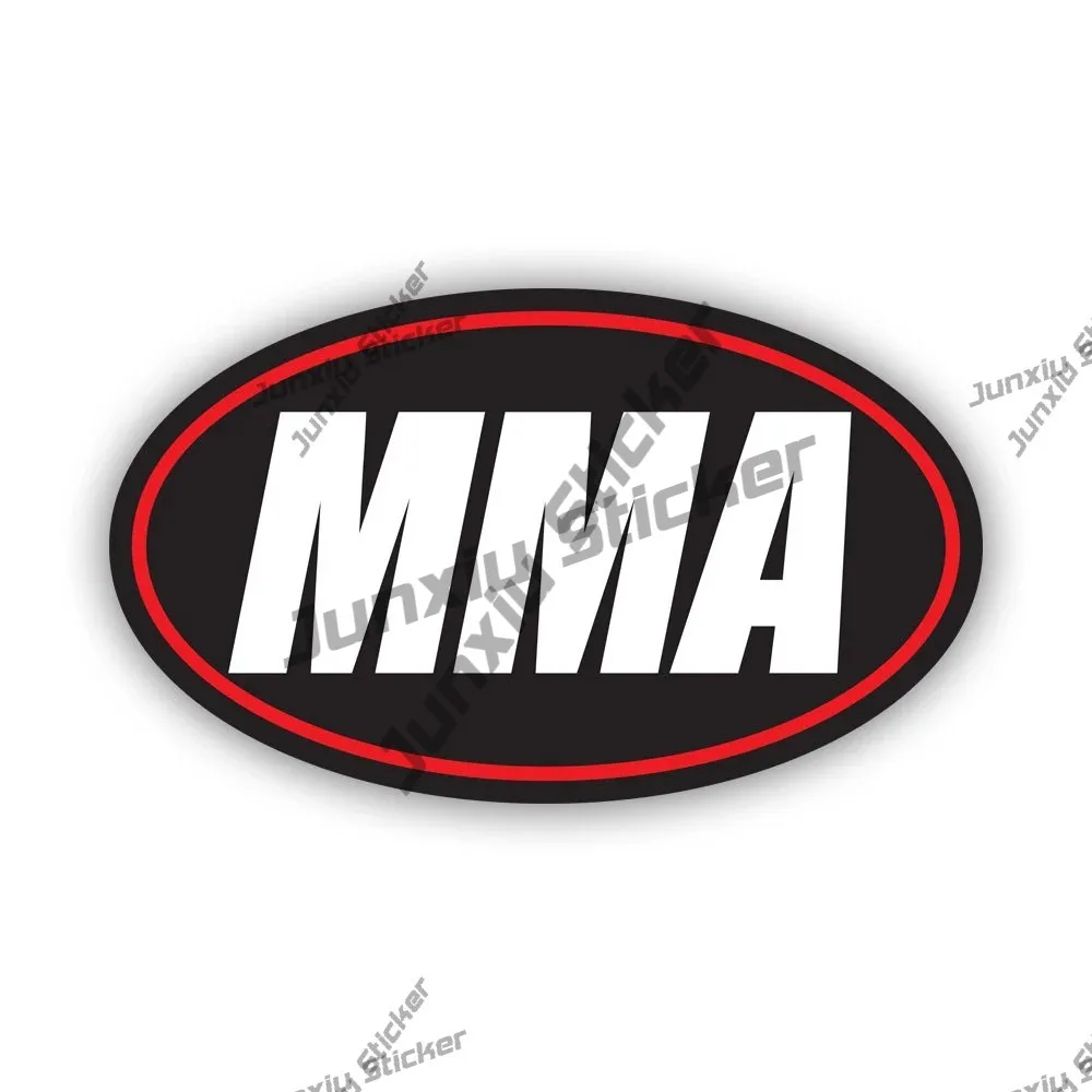 

Oval Mma Sticker Mixed Martial Arts Bjj Jiu Jitsu Muay Thai Occlusion Scratch Exterior Decal Waterproof Sticker Decal Styling