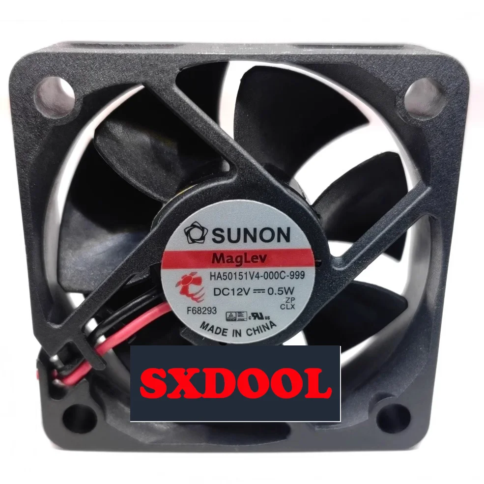 พัดลม Sunon HA50151V4-000C-999 50mm 5cm, 50X50X15mm ระบายความร้อนแบบไม่มีแปรงถ่าน DC 12V 0.5W 5015