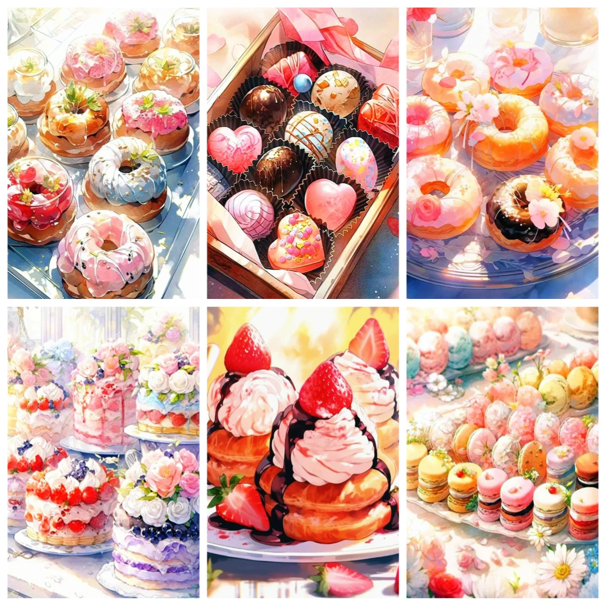 

500 PCS Jigsaw Puzzles Cake Cartoon Challenging Family Activity Games for GameroomBedroom Livingroom Gift