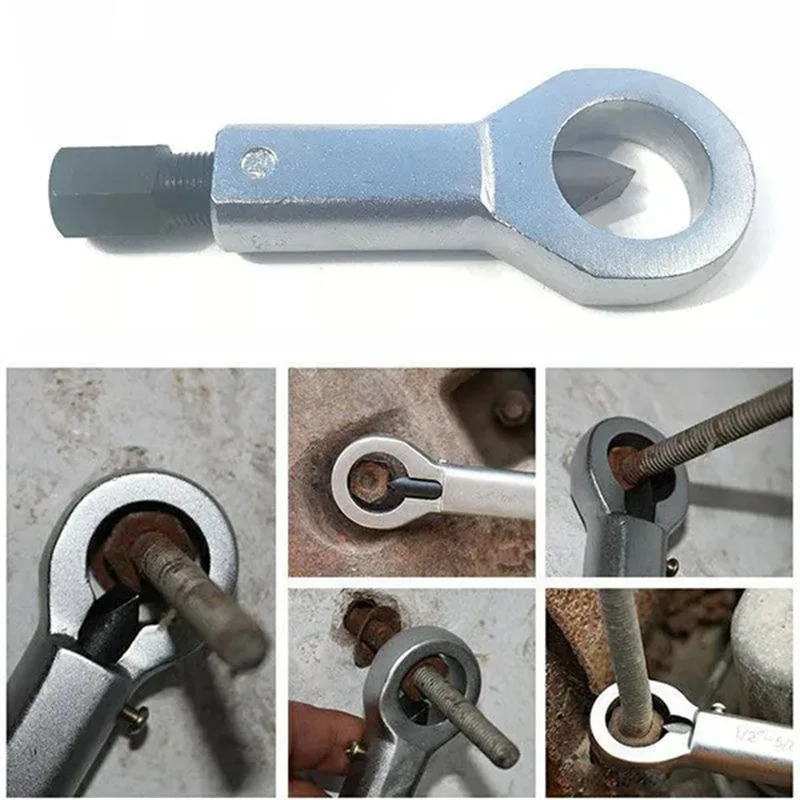 Plicht Roestbestendige Beschadigde Moer Splitter Verwijderaar Roestige Moer Splitter Sleutel Verwijderen Cutter Tool Stalen Sleutel Hex Extractor Tools