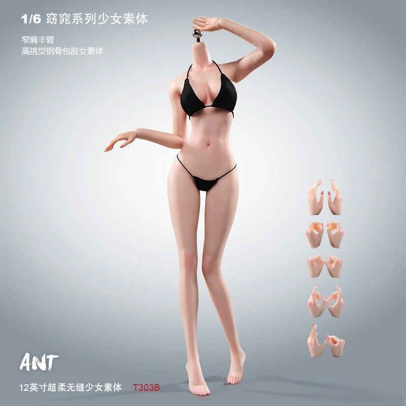 

New Ant 1/6 Slim Series Female Base Body Makeup Seamless T303b 12'' Tall Type Action Figure Joint Doll Collect Model Gift