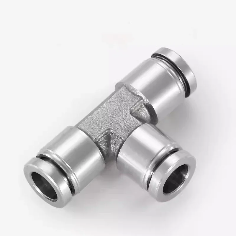 304 Stainless Steel Hose Connectors Pneumatic Air Hose Fittings PE 6mm 8mm10mm Quick Release Pipe Fitting Pneumatic Accessories