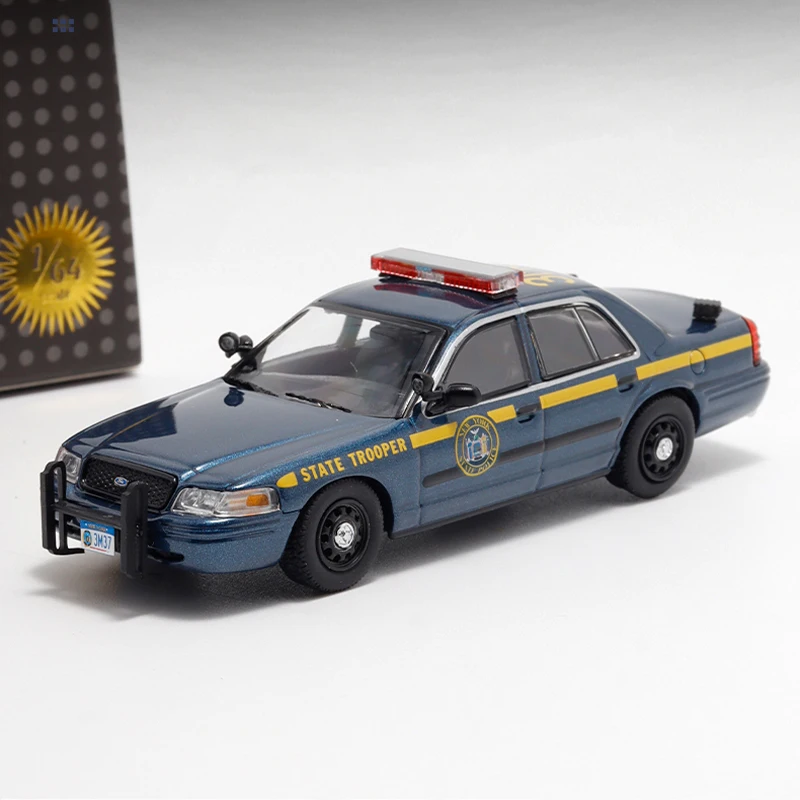 1:64 Scale Ford Crown Victoria Police Emergency Vehicle Interceptor Simulation Alloy Car Model Display Collectible Gift Souvenir