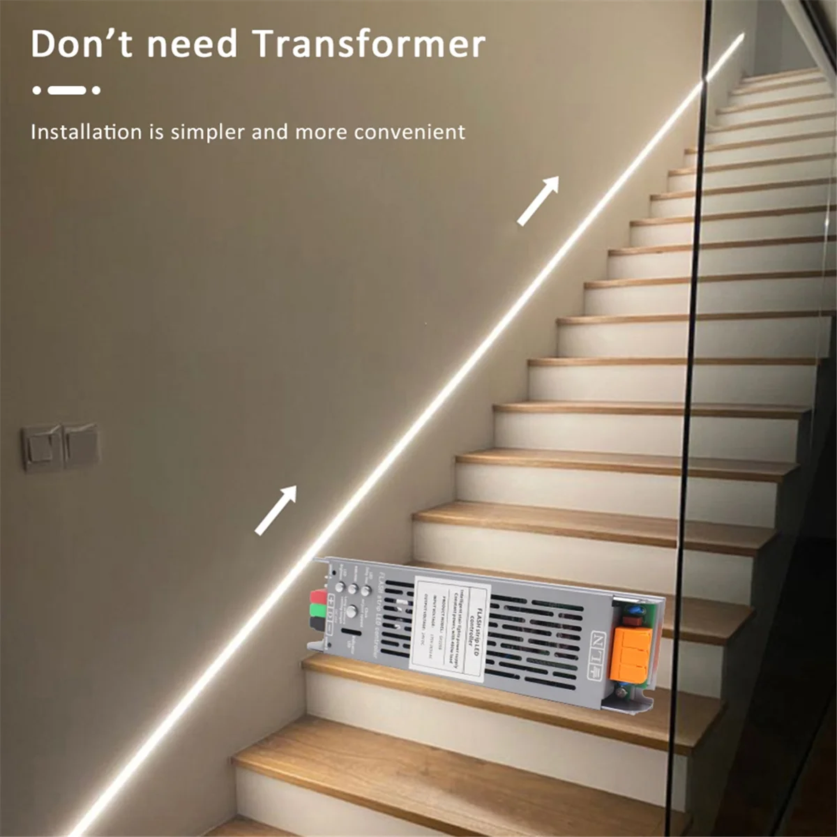 2 в 1, контроллер для лестницы с датчиком движения, 24 В, 400 Вт